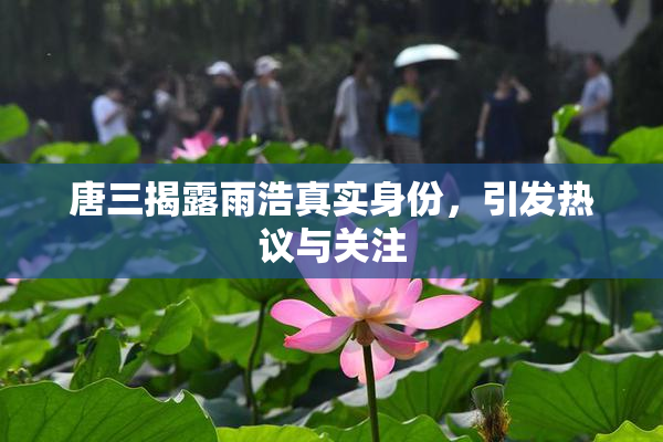 唐三揭露雨浩真实身份，引发热议与关注
