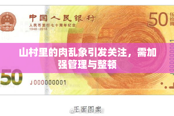 山村里的肉乱象引发关注，需加强管理与整顿