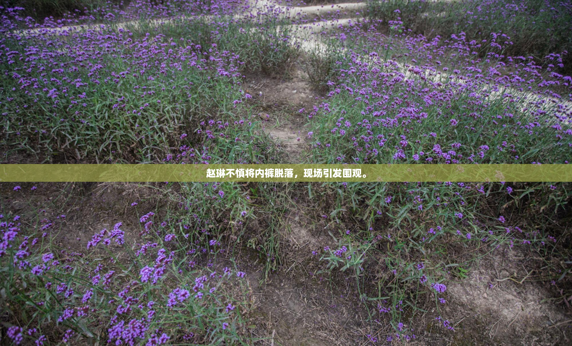 赵琳不慎将内裤脱落，现场引发围观。