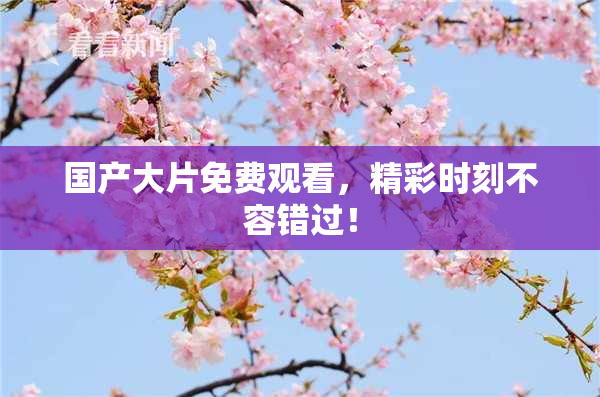 国产大片免费观看，精彩时刻不容错过！