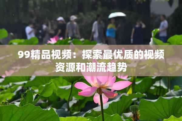 99精品视频：探索最优质的视频资源和潮流趋势