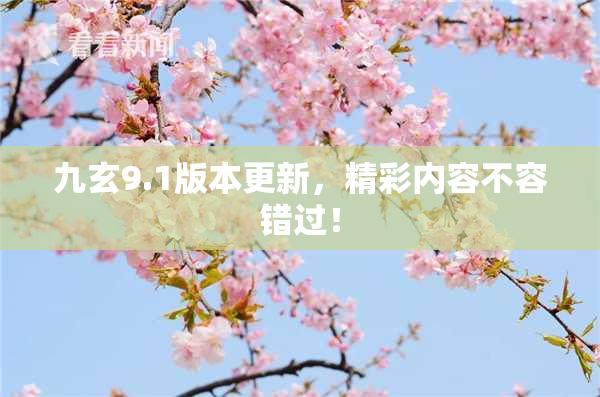 九玄9.1版本更新，精彩内容不容错过！