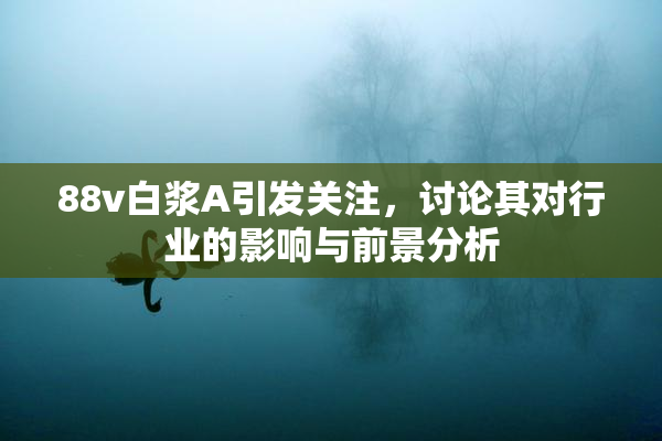 88v白浆A引发关注，讨论其对行业的影响与前景分析