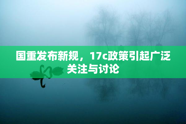 国重发布新规，17c政策引起广泛关注与讨论