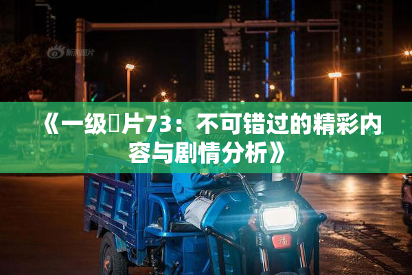 《一级婬片73：不可错过的精彩内容与剧情分析》