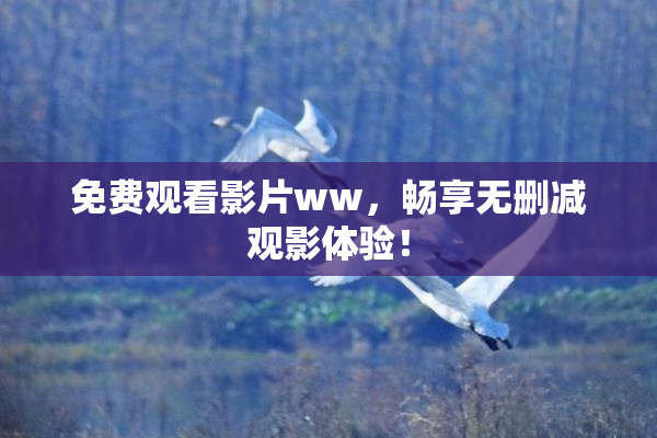 免费观看影片ww，畅享无删减观影体验！