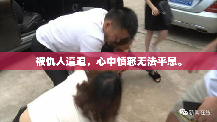 被仇人逼迫，心中愤怒无法平息。