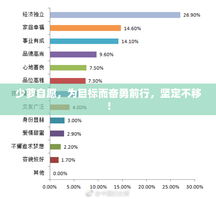 少萝自愿，为目标而奋勇前行，坚定不移！