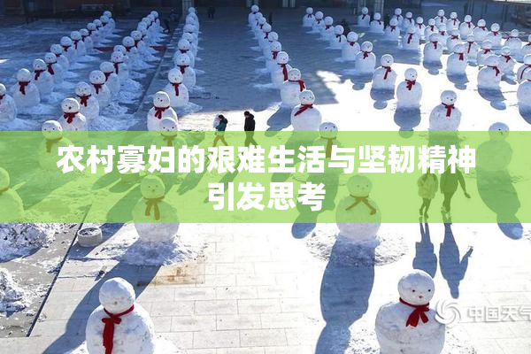 农村寡妇的艰难生活与坚韧精神引发思考
