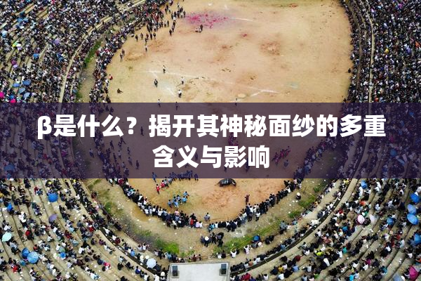 β是什么？揭开其神秘面纱的多重含义与影响