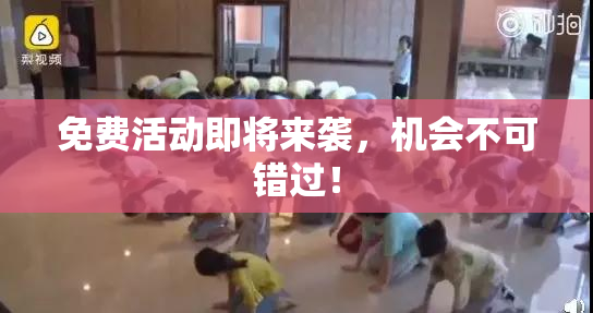 免费活动即将来袭，机会不可错过！