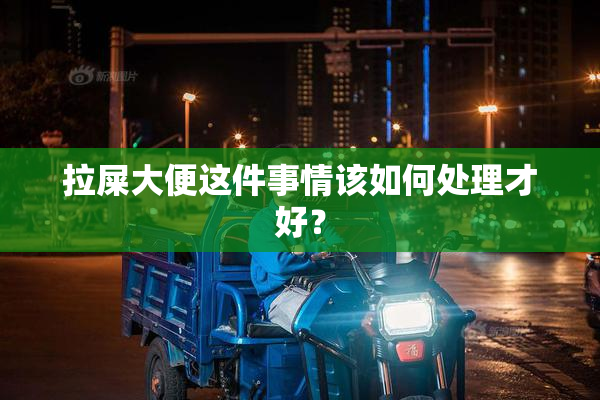 拉屎大便这件事情该如何处理才好？