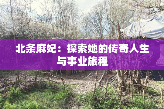 北条麻妃：探索她的传奇人生与事业旅程