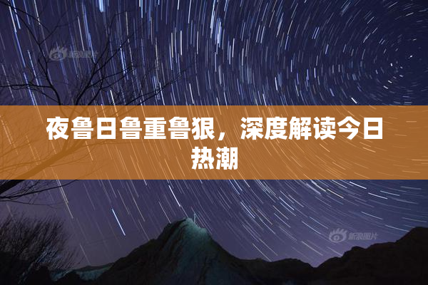 夜鲁日鲁重鲁狠，深度解读今日热潮