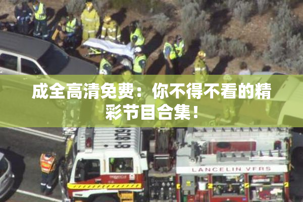 成全高清免费：你不得不看的精彩节目合集！