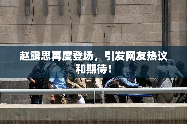 赵露思再度登场，引发网友热议和期待！