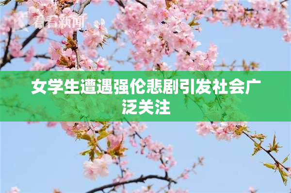 女学生遭遇强伦悲剧引发社会广泛关注