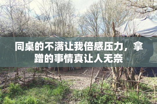 同桌的不满让我倍感压力，拿蹭的事情真让人无奈