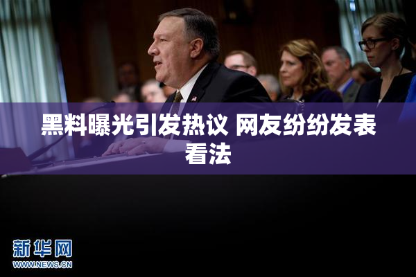 黑料曝光引发热议 网友纷纷发表看法