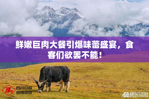 鲜嫩巨肉大餐引爆味蕾盛宴，食客们欲罢不能！