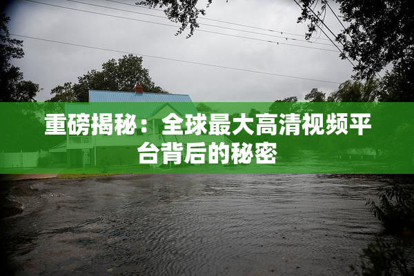 重磅揭秘：全球最大高清视频平台背后的秘密