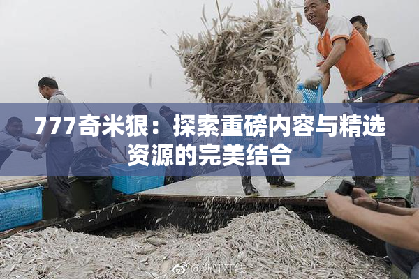 777奇米狠：探索重磅内容与精选资源的完美结合