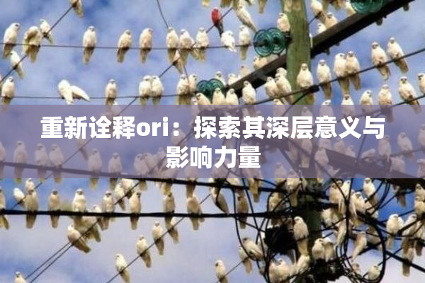 重新诠释ori：探索其深层意义与影响力量
