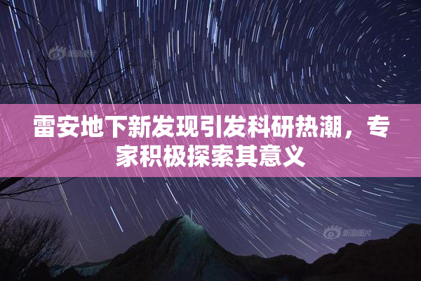 雷安地下新发现引发科研热潮，专家积极探索其意义