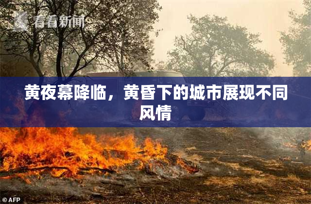 黄夜幕降临，黄昏下的城市展现不同风情