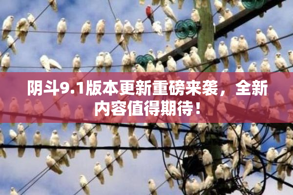阴斗9.1版本更新重磅来袭，全新内容值得期待！