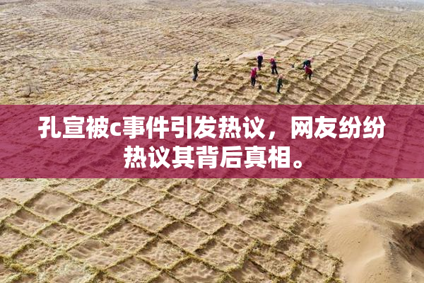 孔宣被c事件引发热议，网友纷纷热议其背后真相。