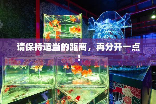 请保持适当的距离，再分开一点！