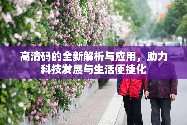 高清码的全新解析与应用，助力科技发展与生活便捷化