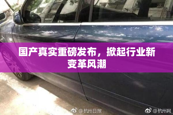 国产真实重磅发布，掀起行业新变革风潮