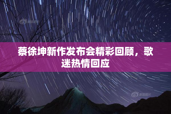 蔡徐坤新作发布会精彩回顾，歌迷热情回应
