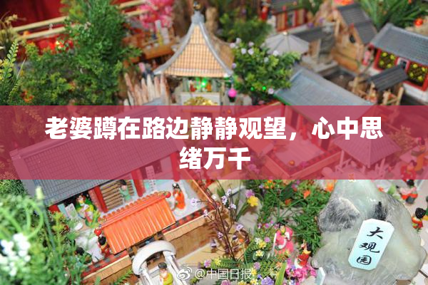 老婆蹲在路边静静观望，心中思绪万千