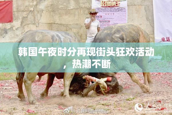 韩国午夜时分再现街头狂欢活动，热潮不断