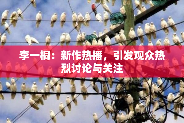 李一桐：新作热播，引发观众热烈讨论与关注