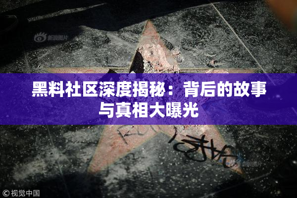 黑料社区深度揭秘：背后的故事与真相大曝光