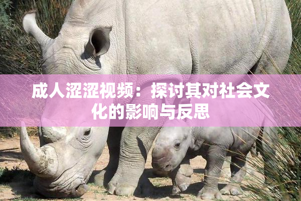 成人涩涩视频：探讨其对社会文化的影响与反思