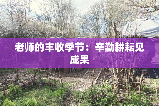 老师的丰收季节：辛勤耕耘见成果