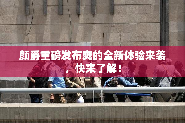 颜爵重磅发布爽的全新体验来袭，快来了解！