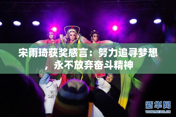 宋雨琦获奖感言：努力追寻梦想，永不放弃奋斗精神
