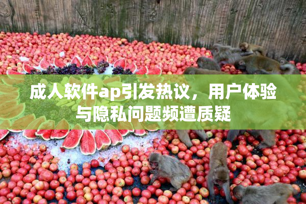 成人软件ap引发热议，用户体验与隐私问题频遭质疑