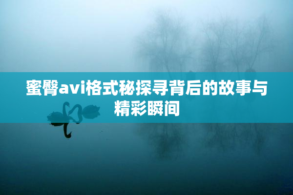 蜜臀avi格式秘探寻背后的故事与精彩瞬间