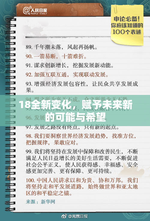 18全新变化，赋予未来新的可能与希望