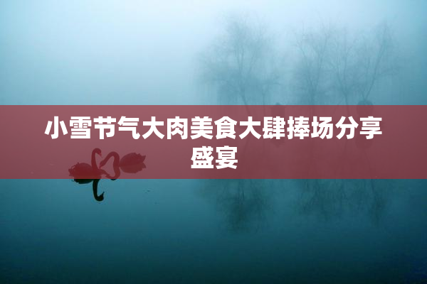 小雪节气大肉美食大肆捧场分享盛宴