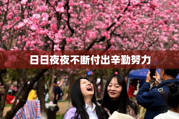日日夜夜不断付出辛勤努力