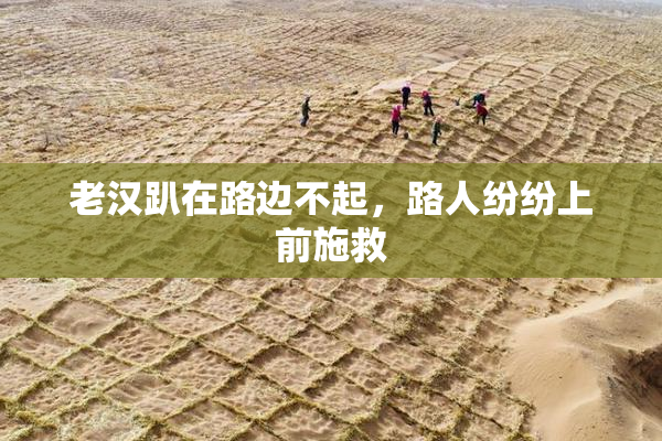 老汉趴在路边不起，路人纷纷上前施救