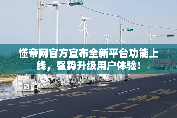 懂帝网官方宣布全新平台功能上线，强势升级用户体验！